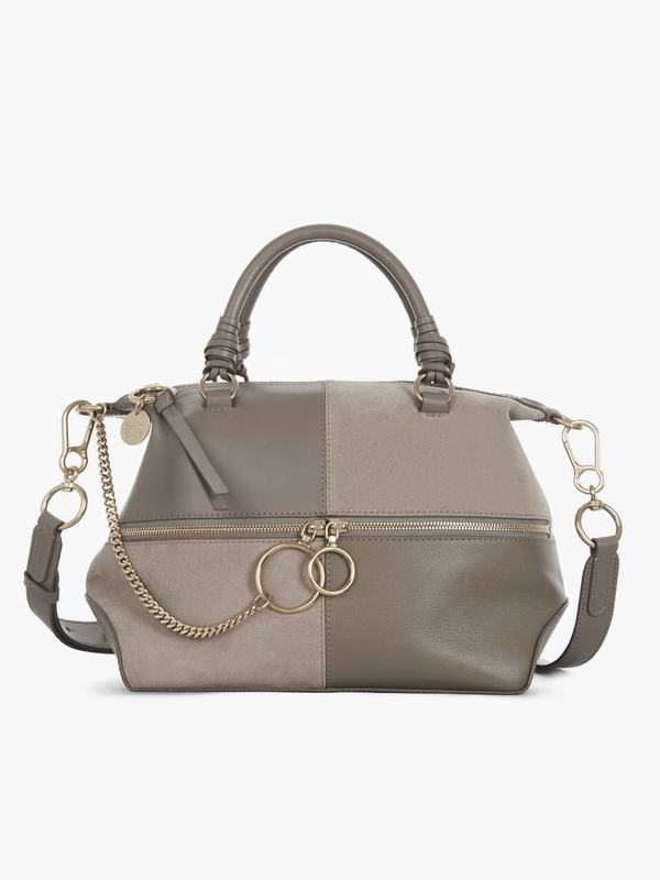 Chloé Bolsa Mujer Emy Gris Suede FZPU17849